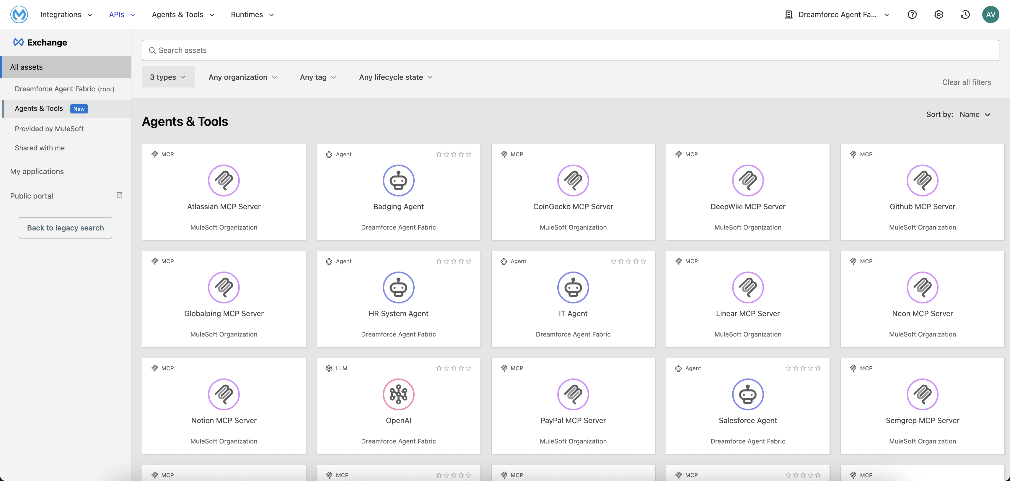 Agent Registry Screenshot